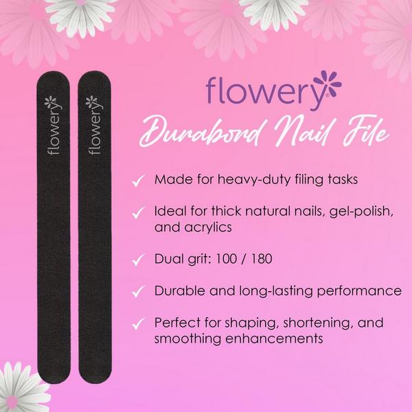 Flowery Duraboard Nail File for Artifical Nails #6