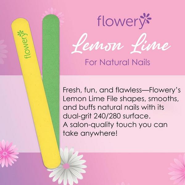 Flowery Lemon Lime Nail File #6