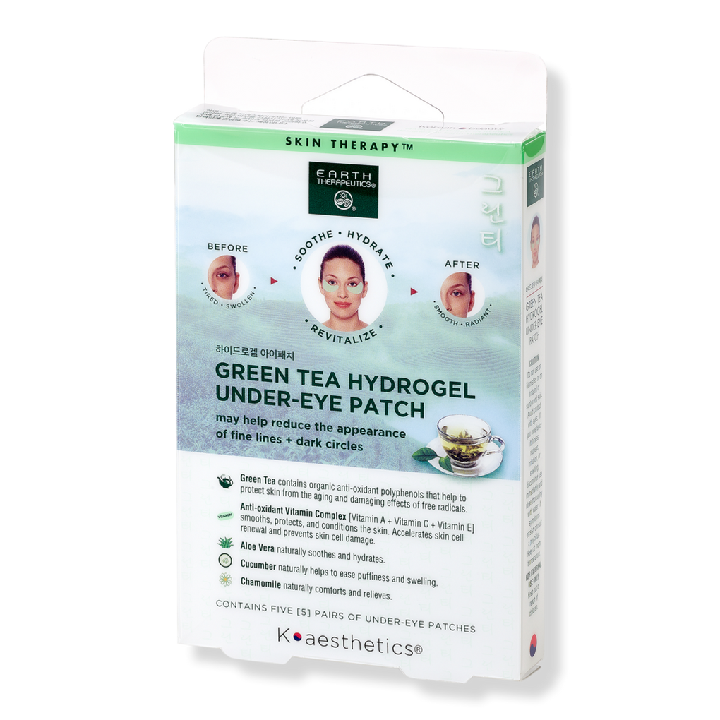 Earth Therapeutics Under-Eye Patch, Green Tea Hydrogel - 5 patches