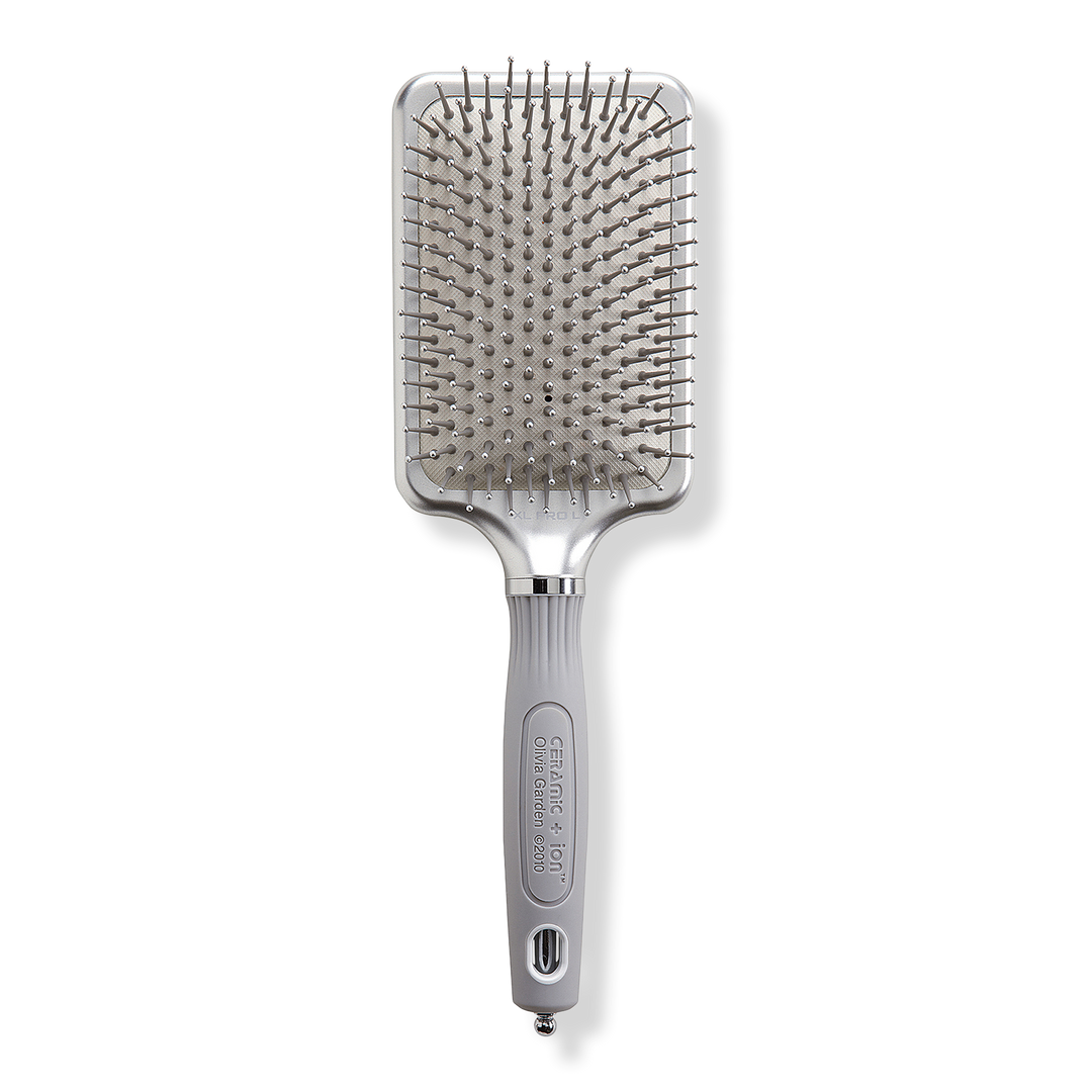 Olivia Garden Ceramic + Ion Anti-Static Cushioned Rectangular Paddle Brush #1