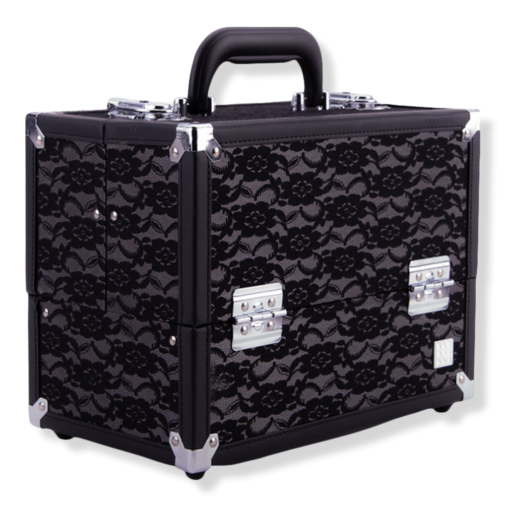 Caboodles Make Me Over 4-Tray Train Case, Black Lace