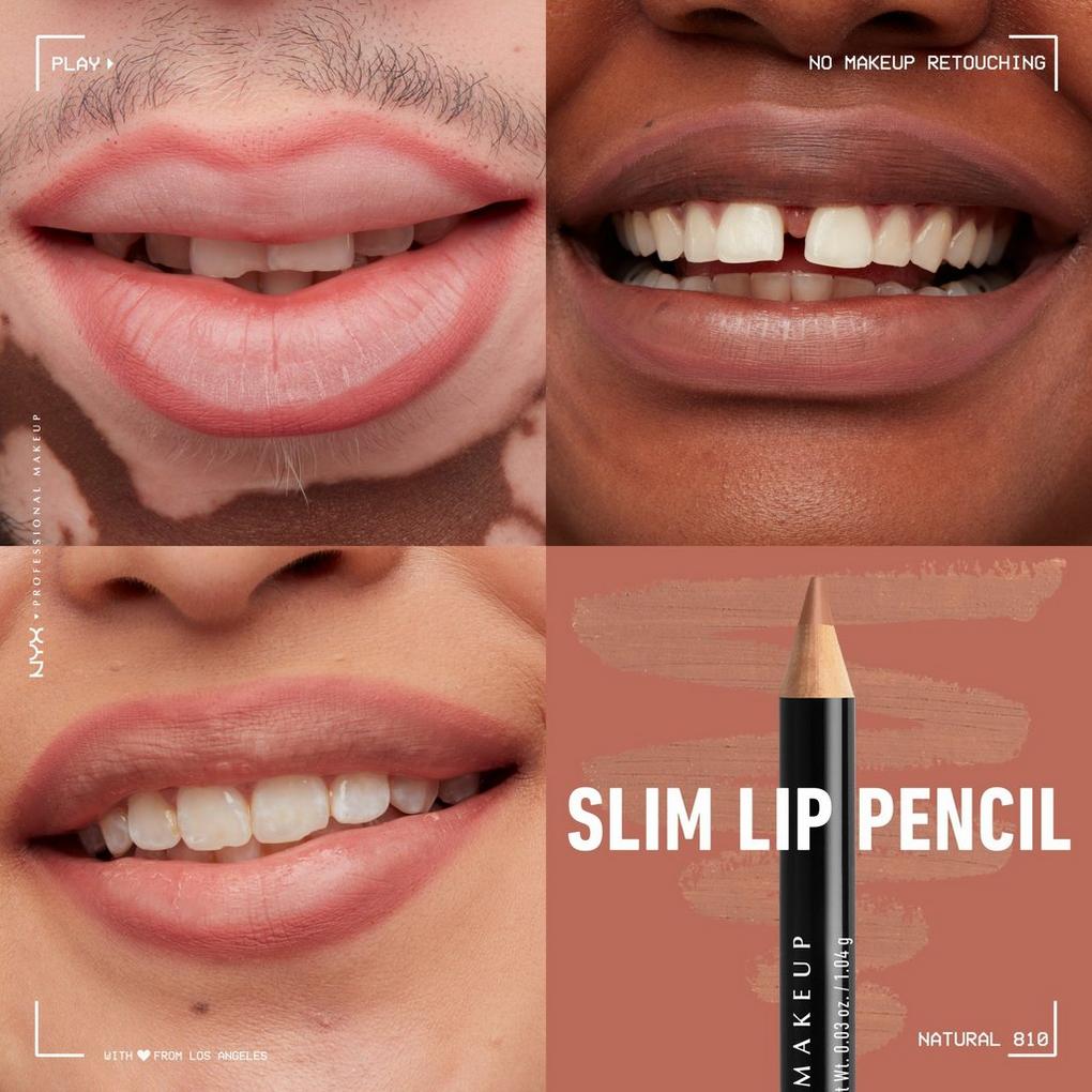 Natural Slim Lip Pencil Creamy Long Lasting Lip Liner NYX