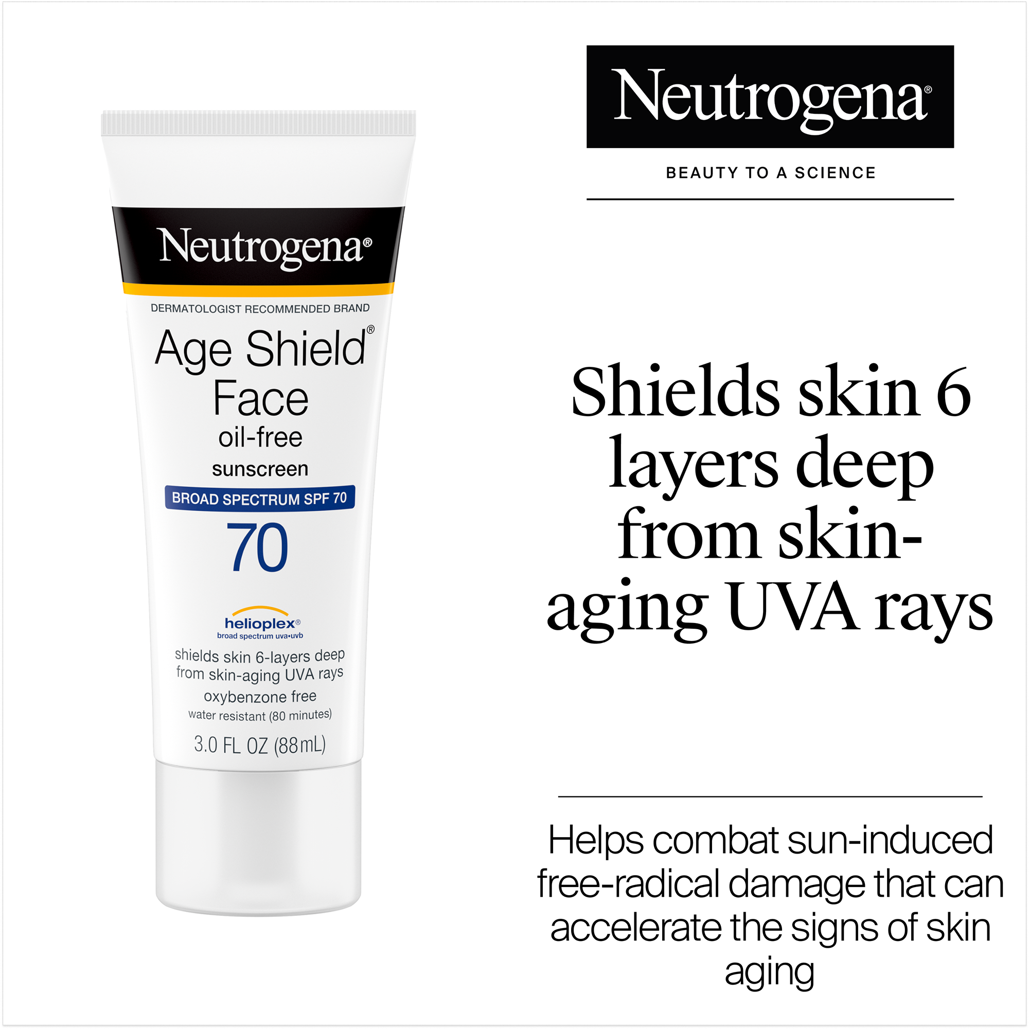 Солнцезащитный крем для лица без масел Neutrogena Age Shield SPF 70 — фото 2