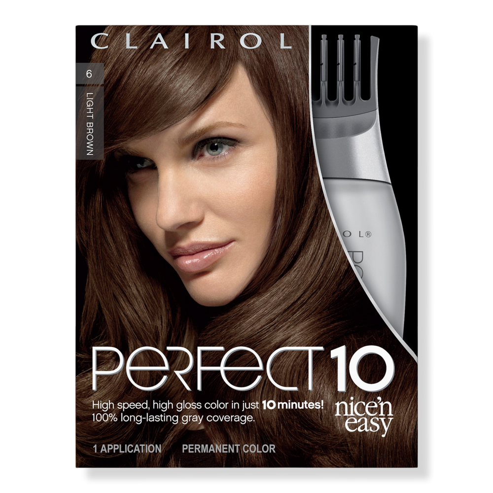 Clairol Perfect 10 Nice 'n Easy Hair Color - Light Brown 6