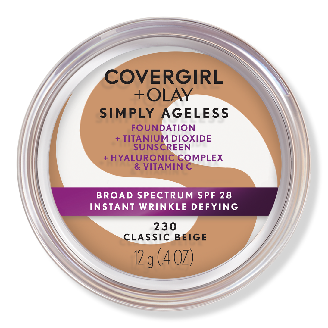 Classic Beige 230 Olay Simply Ageless Instant Wrinkle-Defying Foundation  with SPF 28 - CoverGirl | Ulta Beauty