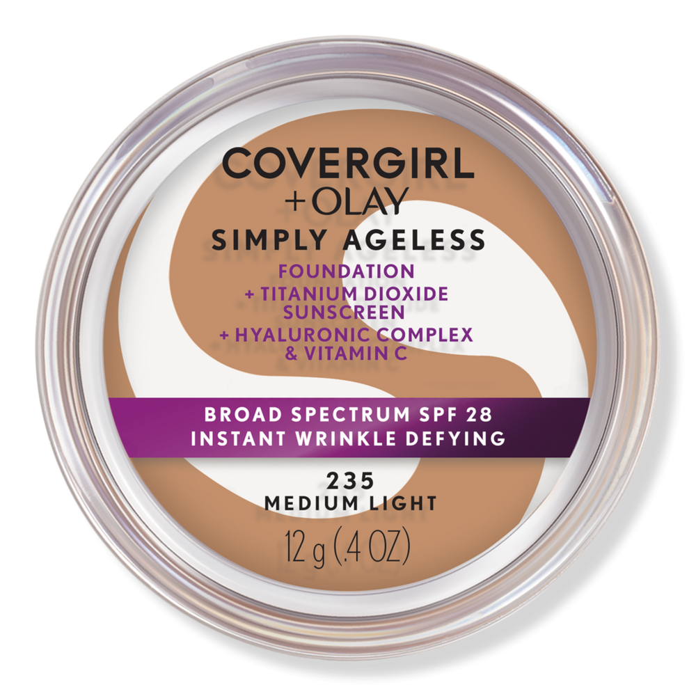 Covergirl Olay Simply Ageless Instant Wrinkle-defying Foundation With Spf 28 - Medium Light 235