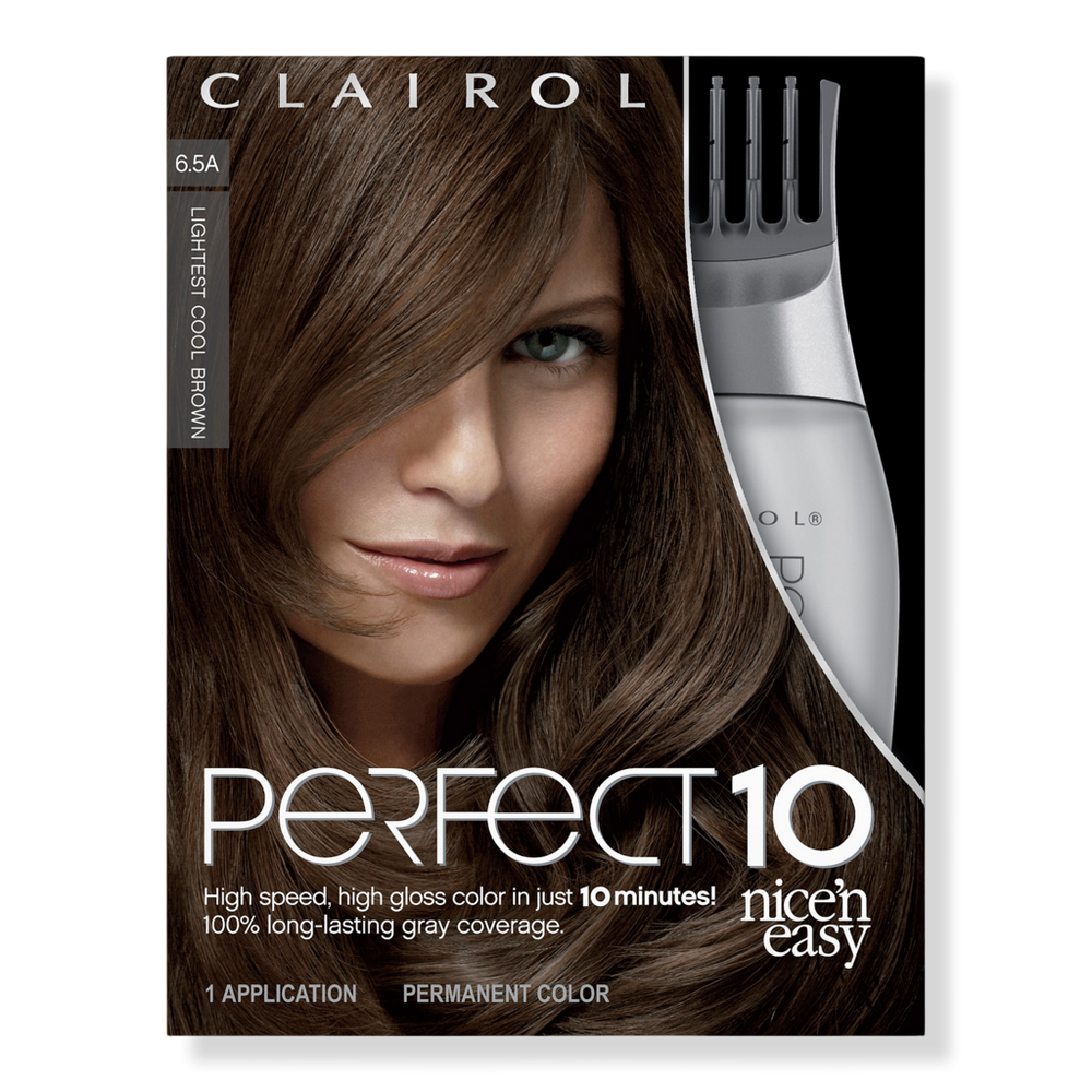 Clairol Perfect 10 Nice 'n Easy Hair Color - Lightest Cool Brown 6.5a