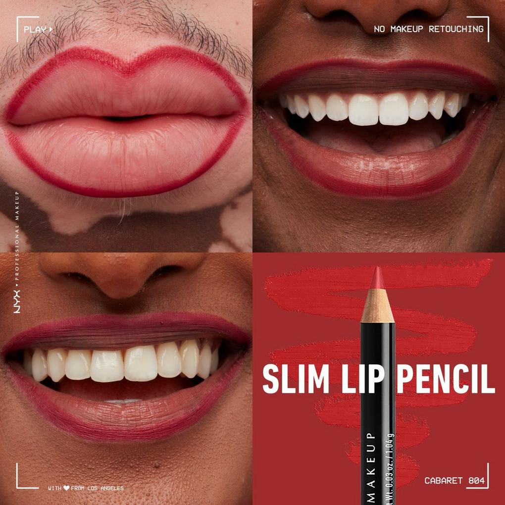 NYX Professional Makeup Slim Lip Pencil, Long-Lasting Creamy Lip Liner, Nude  Beige, 0.035 oz. 