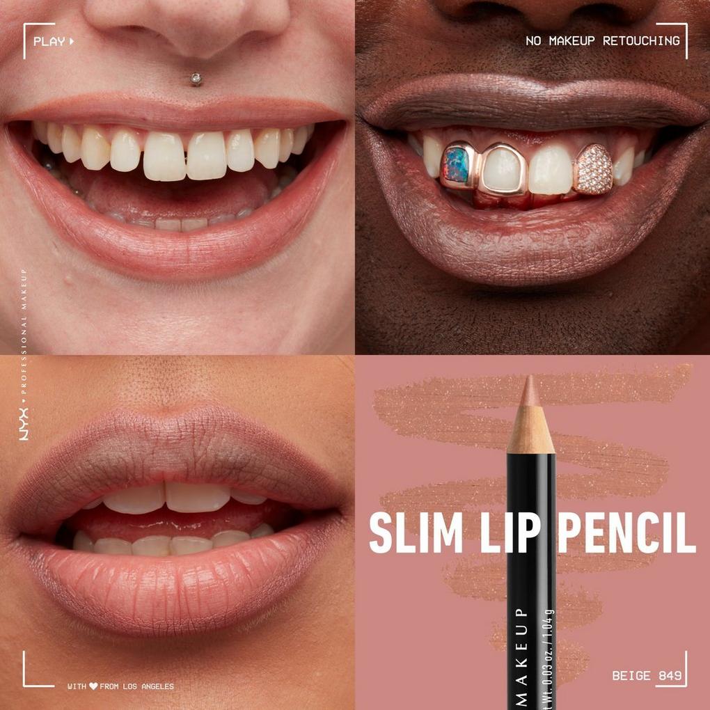 Beige Slim Lip Pencil Creamy Long-Lasting Lip Liner - NYX Professional  Makeup