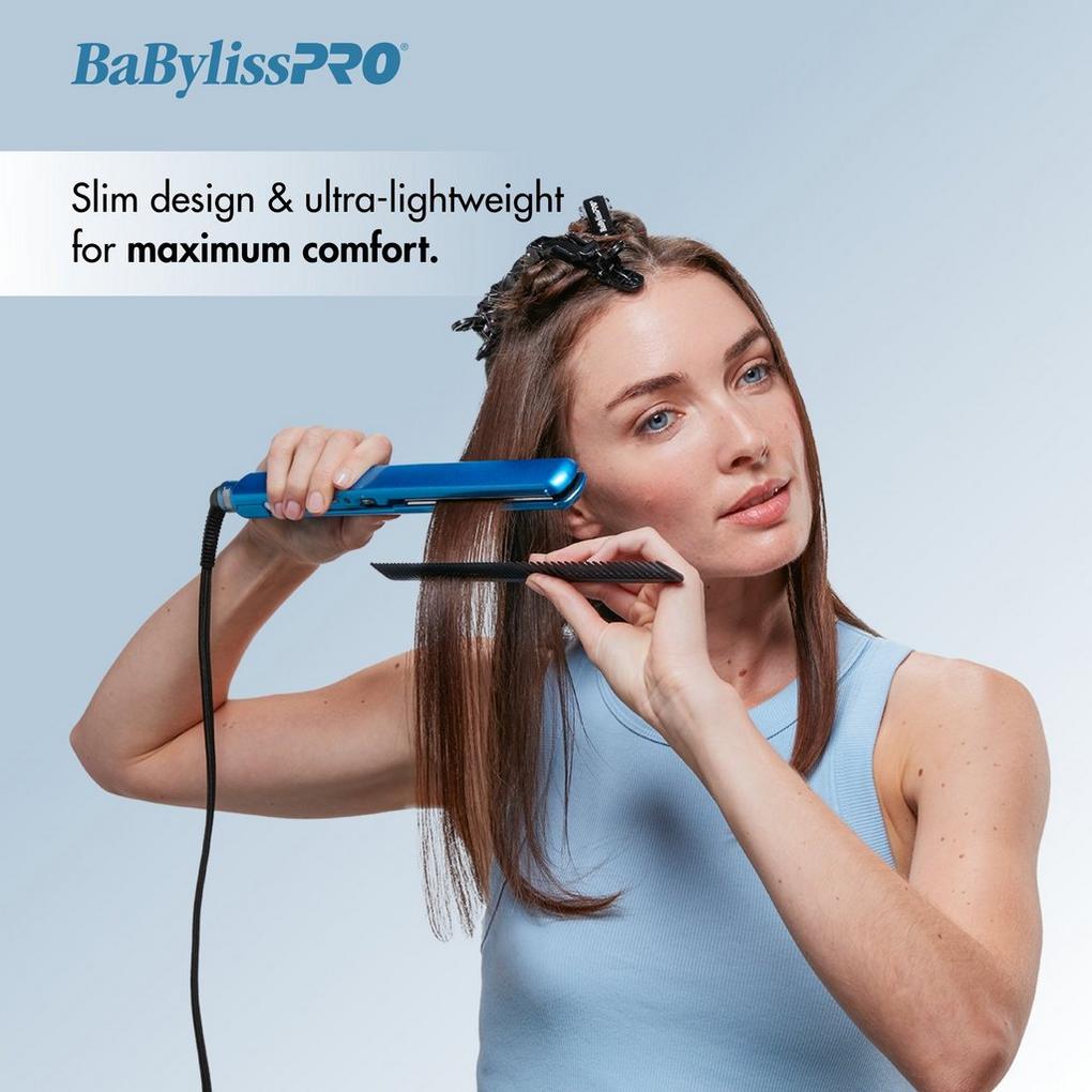 BaBylissPRO Nano Titanium Ultra-Thin Hair Straightener, Professional Flat  Iron For All Hair Types