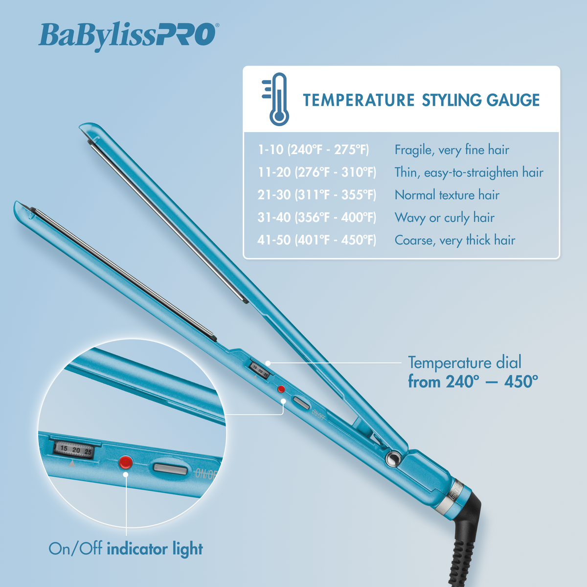 BaBylissPRO Nano Titanium 1 Ultra Thin Flat Iron