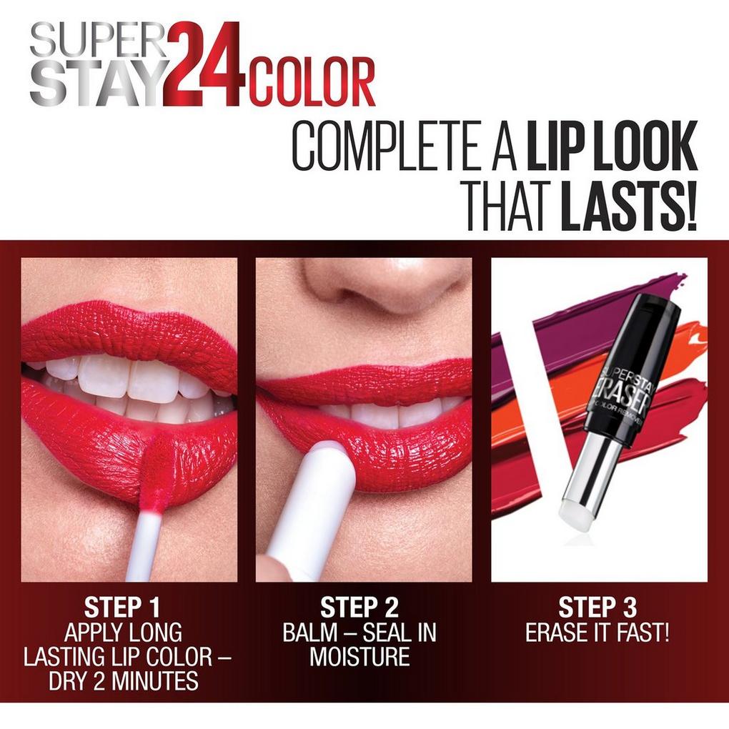 | - Color Lipstick 2-Step Liquid 24 Beauty Ulta Maybelline SuperStay