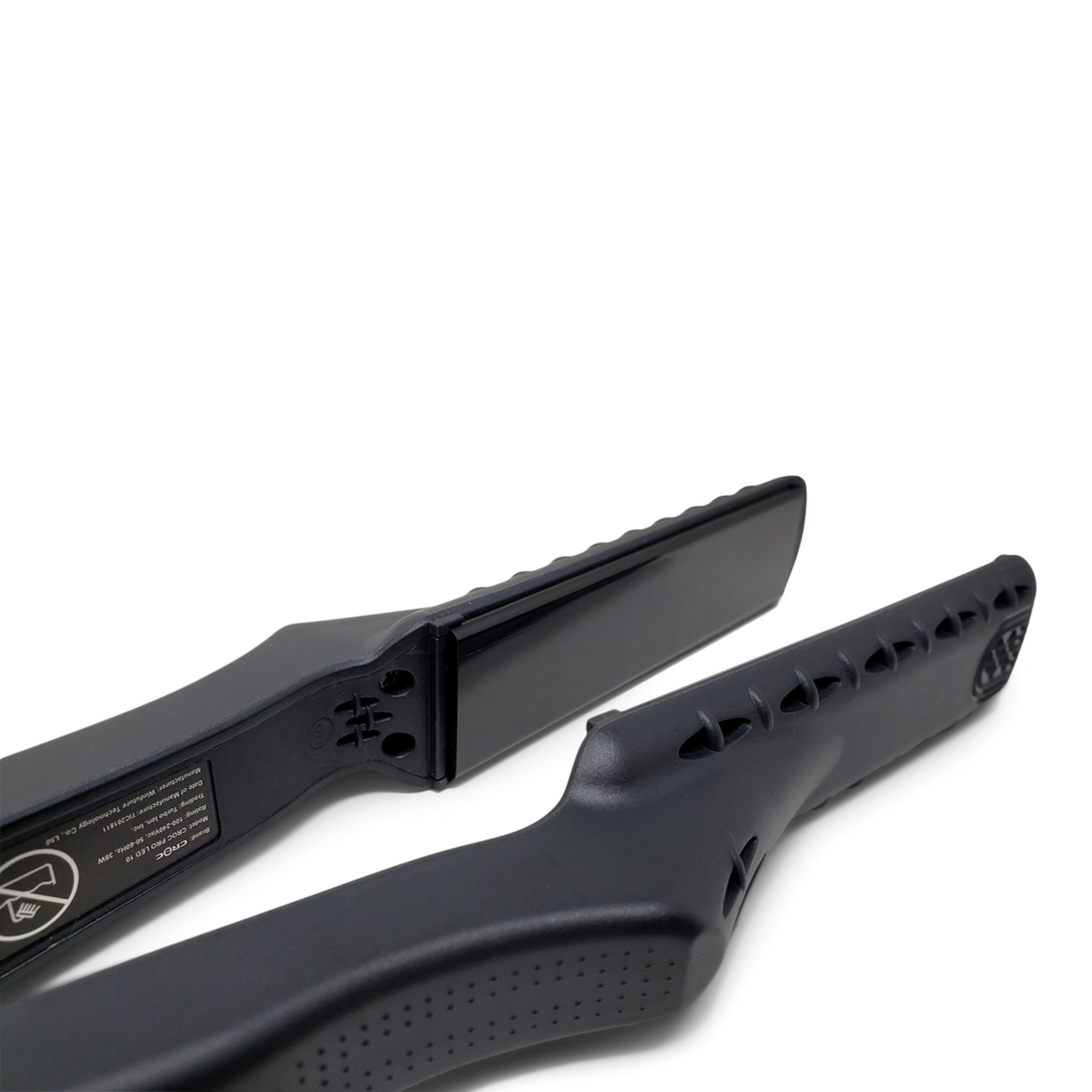 LED Black Titanium 1'' Flat Iron - CROC