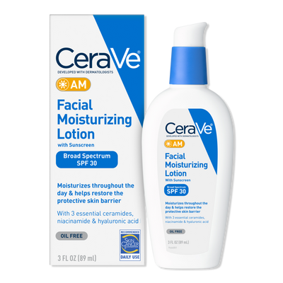 CeraVe AM Lotion Face Moisturizer with SPF 30 for Balanced to Oily Skin