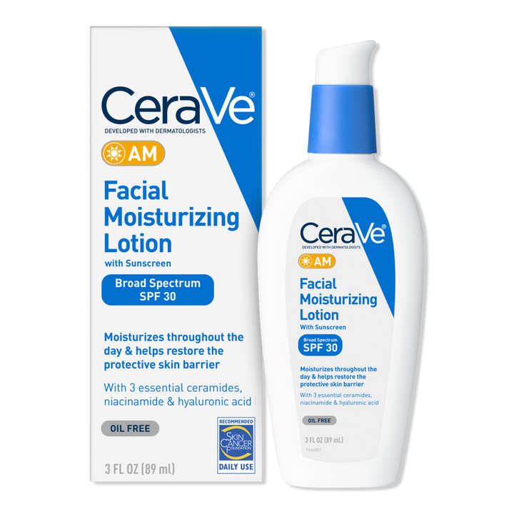 CeraVe AM Facial Moisturizing Lotion with Broad Spectrum SPF 30 #1