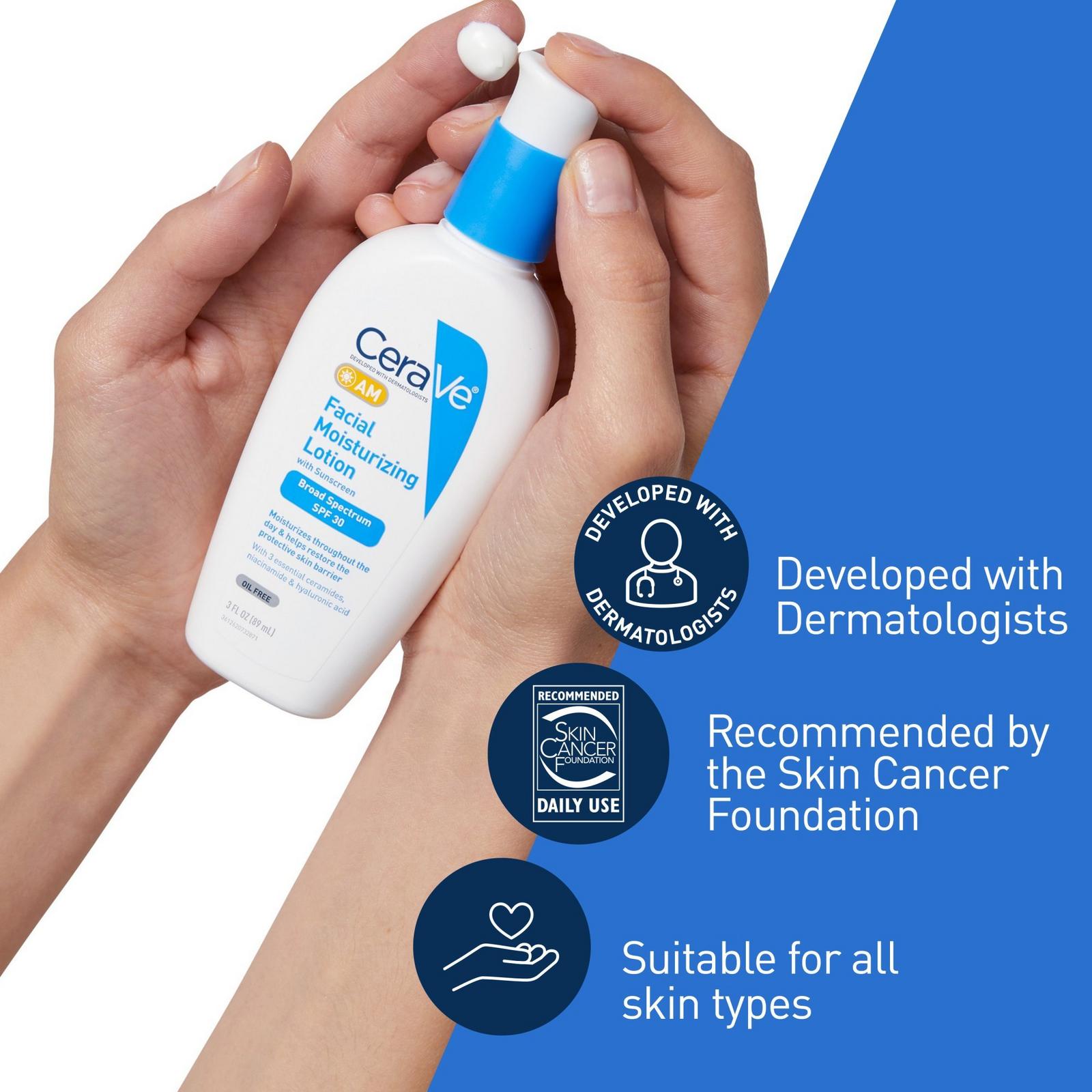 AM Lotion Face Moisturizer with SPF 30 for Balanced to Oily Skin