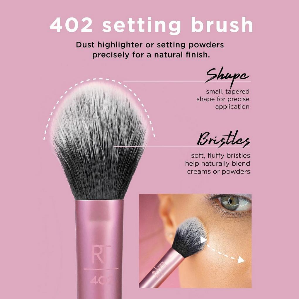  Real Techniques Everyday Essentials + Sponge Kit, Makeup  Brushes & Makeup Blending Sponge Set, For Foundation, Blush, Bronzer,  Eyeshadow, & Powder, Vegan Synthetic Bristles, 5 Piece Set : Beauty &  Personal Care