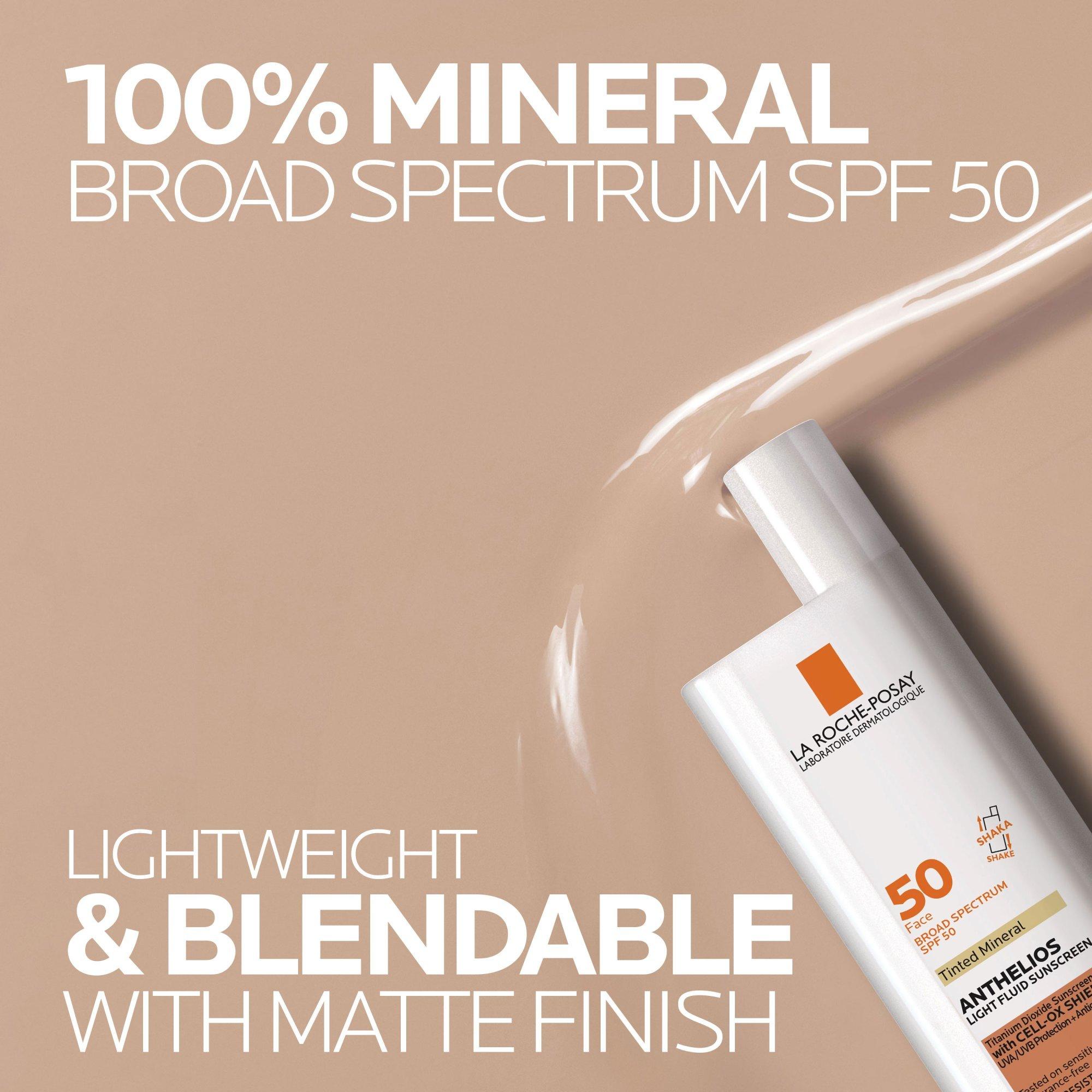 Тонирующий сверхлёгкий солнцезащитный флюид La Roche-Posay Anthelios Mineral SPF 50 — фото 4