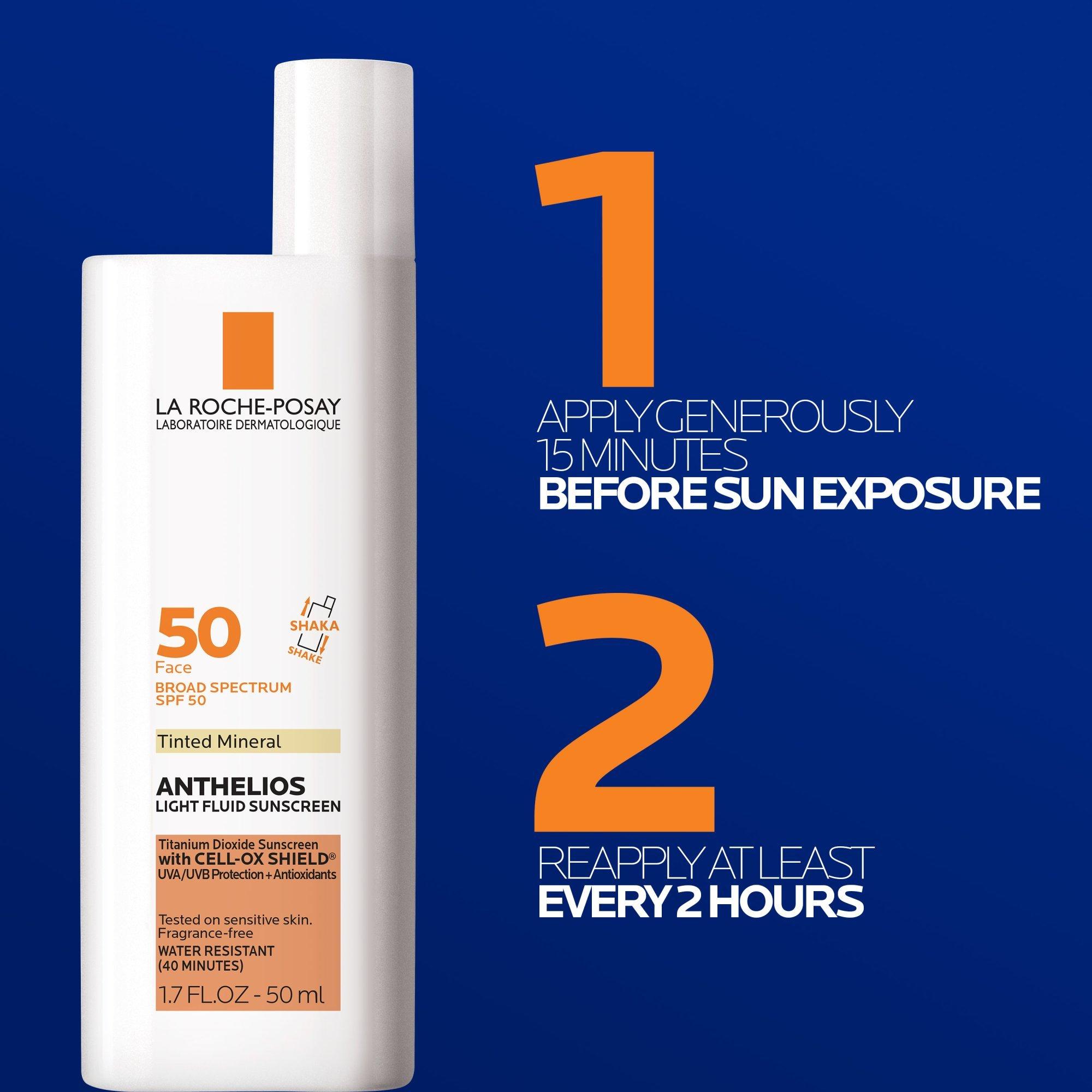 Тонирующий сверхлёгкий солнцезащитный флюид La Roche-Posay Anthelios Mineral SPF 50 — фото 6