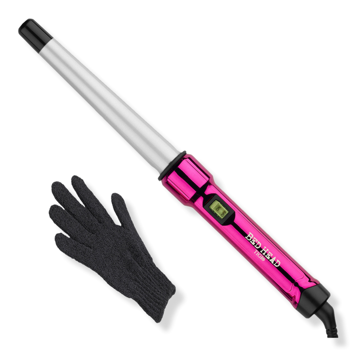 Curlipops 1'' Tourmaline + Ceramic Tapered Curling Wand Bed Head