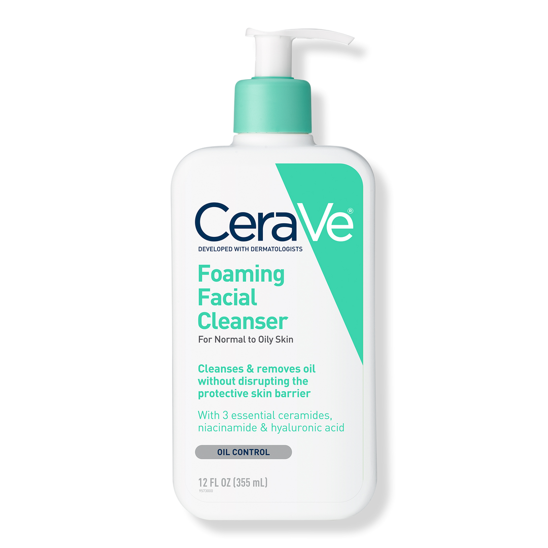 CeraVe Foaming Facial Cleanser, Gel-Based Face Wash for Balanced to Oily Skin #1