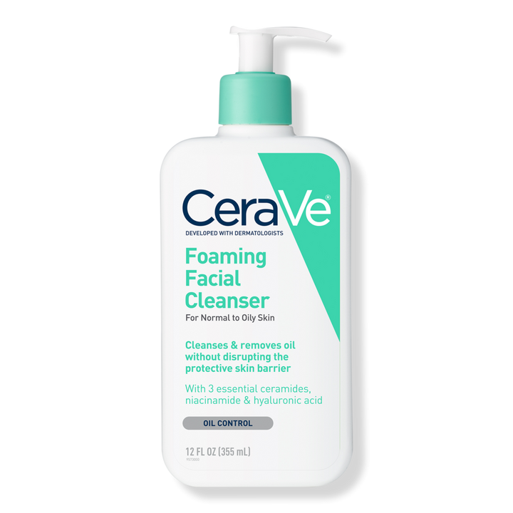 CeraVe Foaming Facial Cleanser with Ceramides and Hyaluronic Acid #1