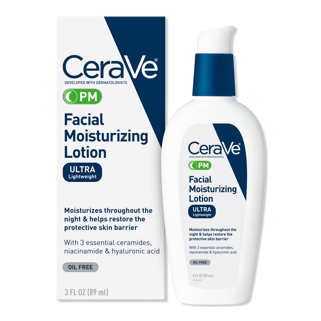 CeraVe PM Facial Moisturizing Lotion with Hyaluronic Acid for All Skin Types #1