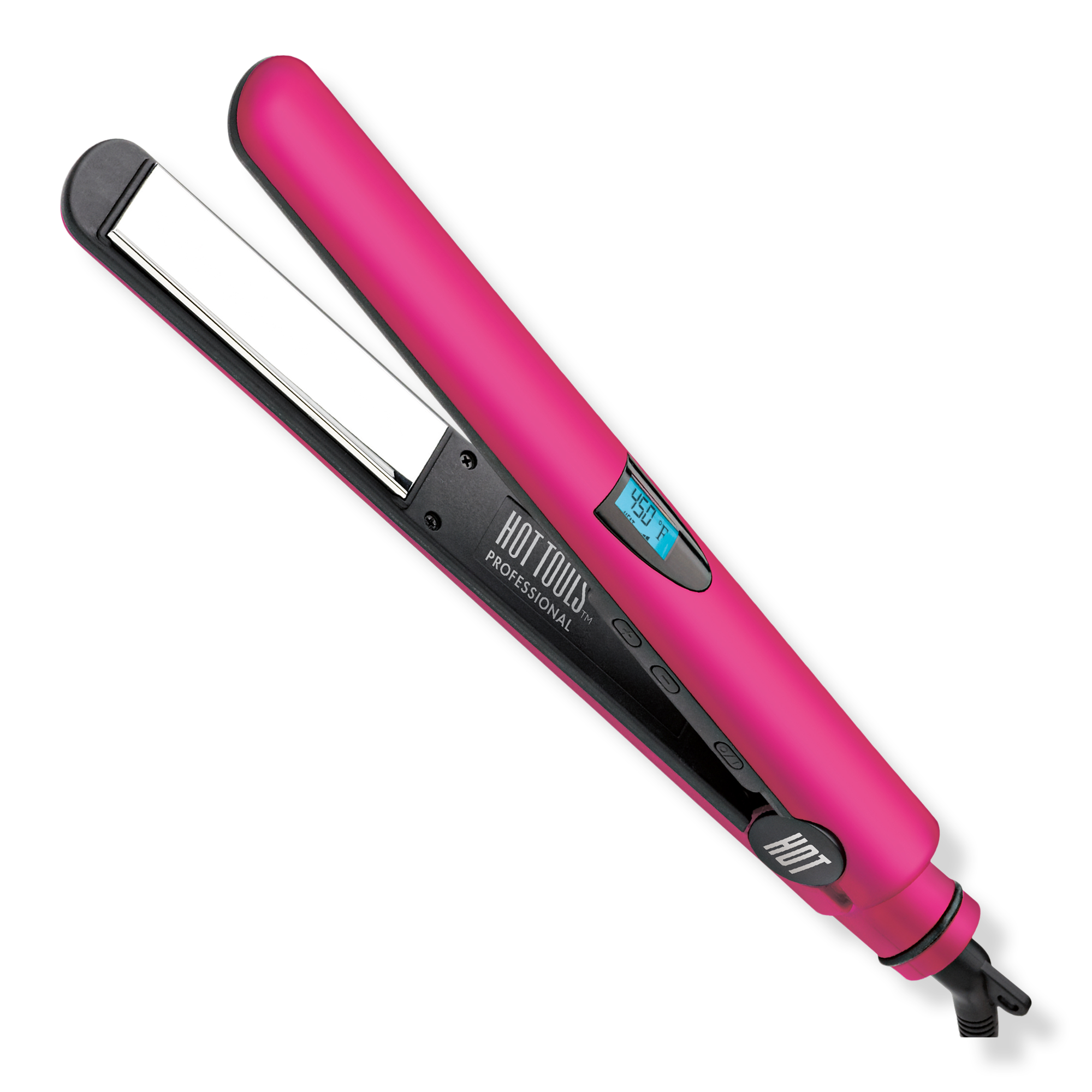 Professional 1" Titanium Digital Flat Iron, Red - thumbnail 2