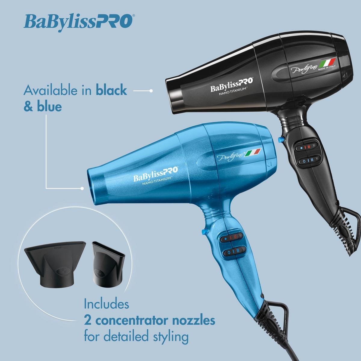 BaBylissPRO® Nano Titanium™ Portofino™ factory Full-Size Professional Hair Dryer (BLUE)