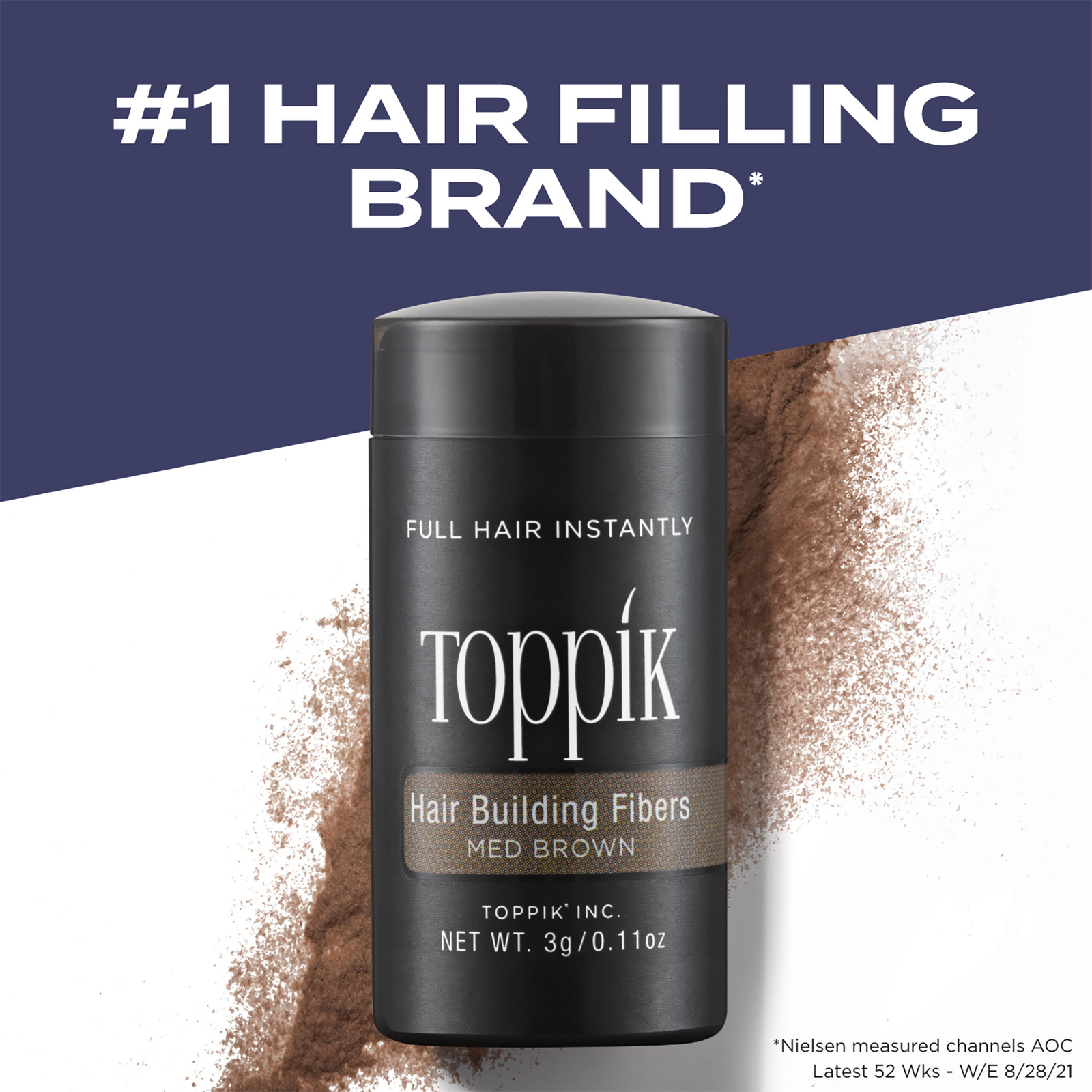 Hair Building Fibers - Medium Brown