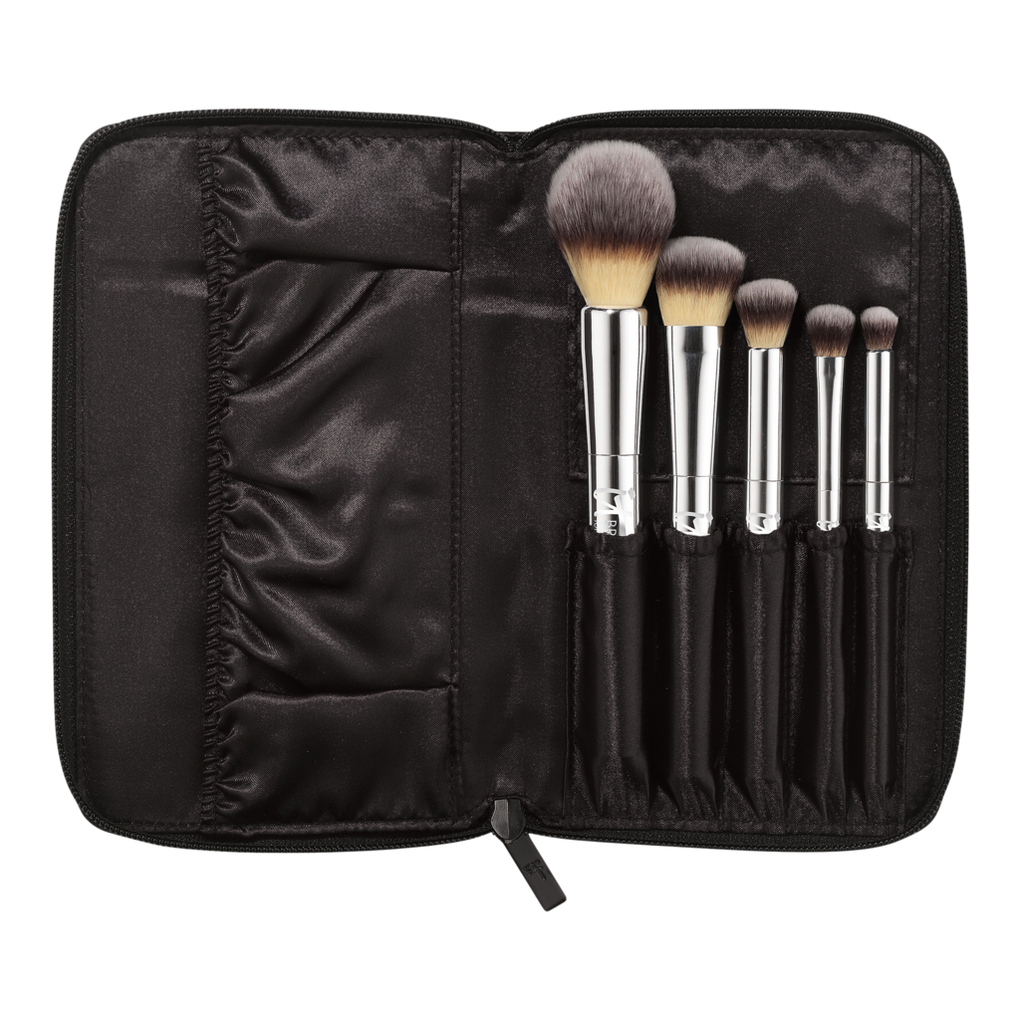 Deluxe Leather Cosmetic / Nail Brush Holder | Black - Each