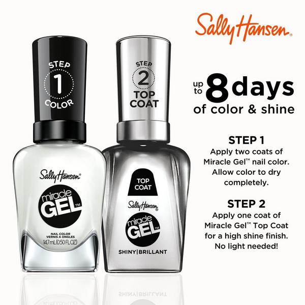 Sally Hansen Miracle Gel Nail Polish, Blacks, Whites, & Nudes #5