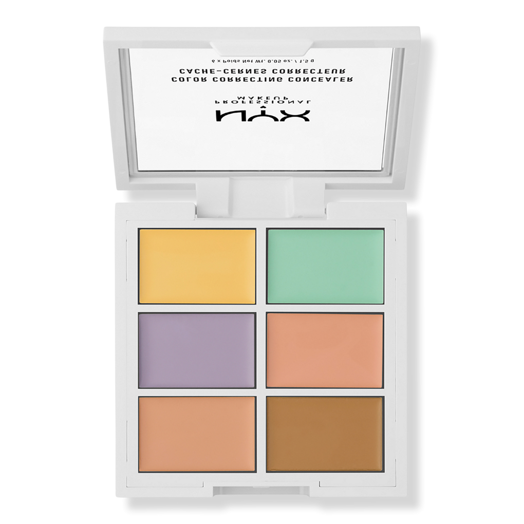 Color Corrector Palette, 6 in 1 Concealer Contour Palette , Color Corrector  for Dark Circles,Redness, Brighten, Cream Concealer, Color Correcting