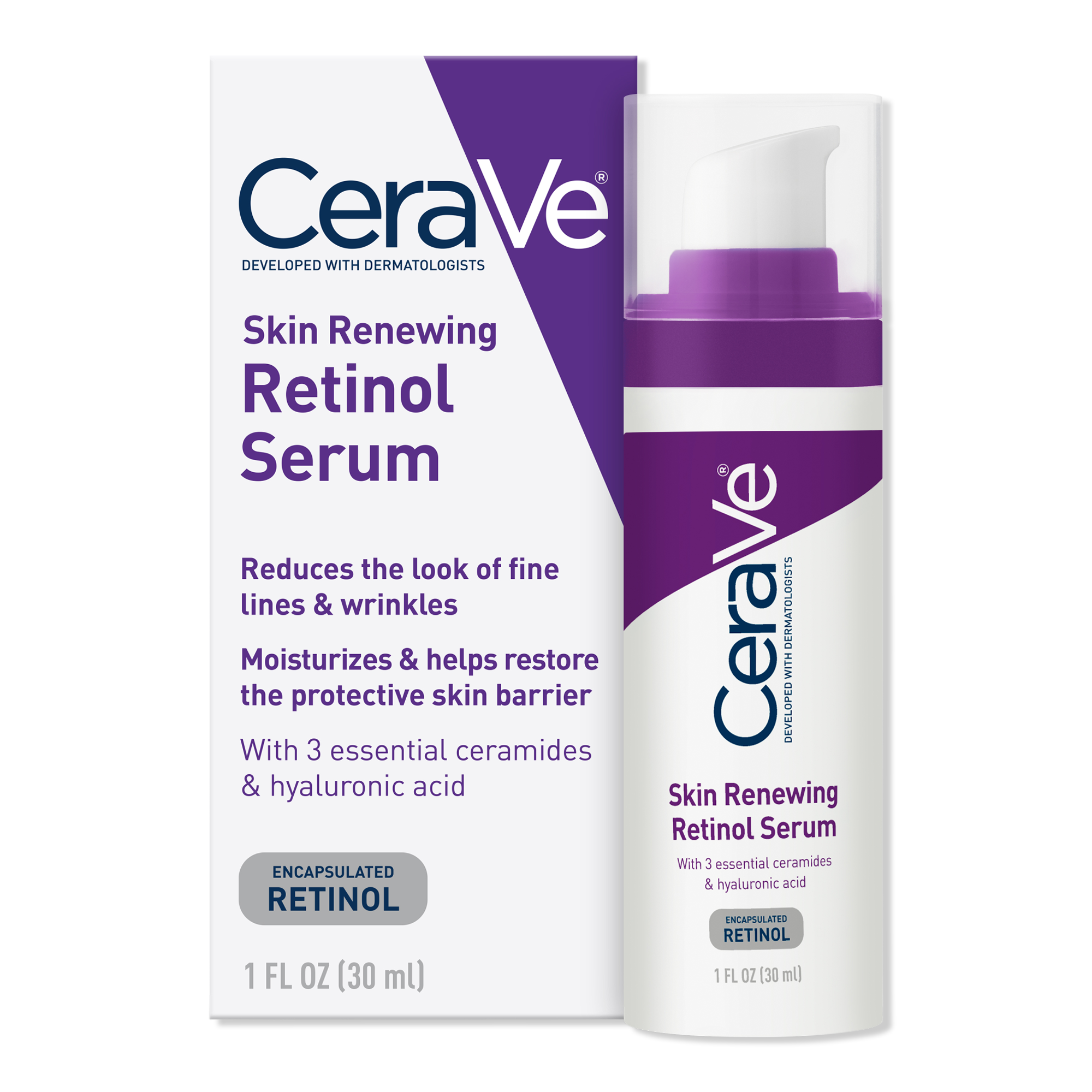 CeraVe Skin Renewing Retinol Serum, Anti-Aging Face Serum for All Skin Types #1