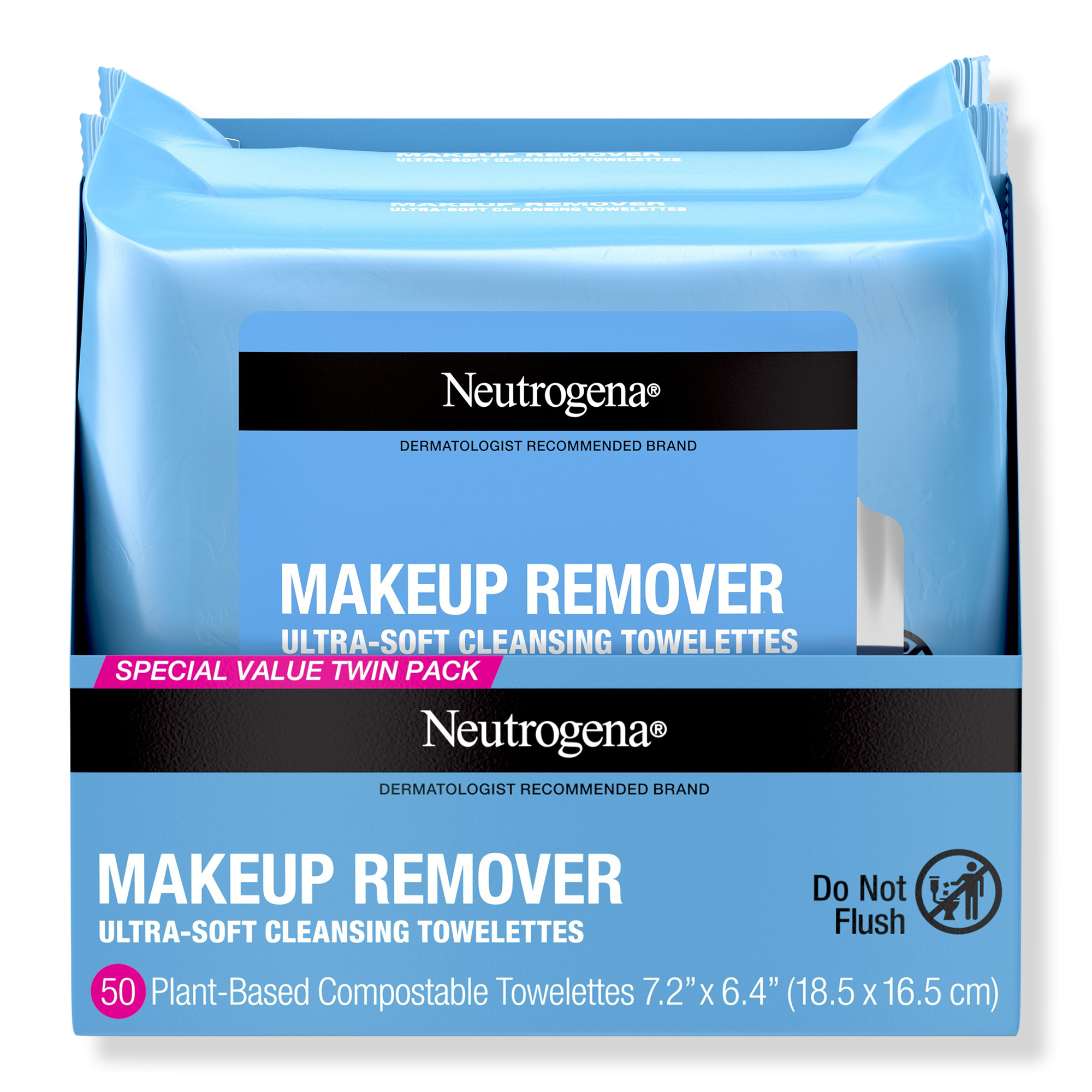 Makeup Remover Cleansing Towelettes, Twin Pack