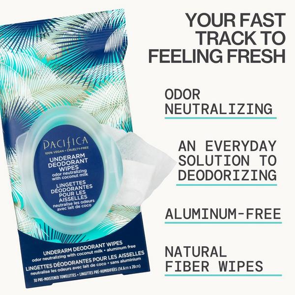 Pacifica Underarm Deodorant Wipes with Coconut Milk & Essential Oils #3