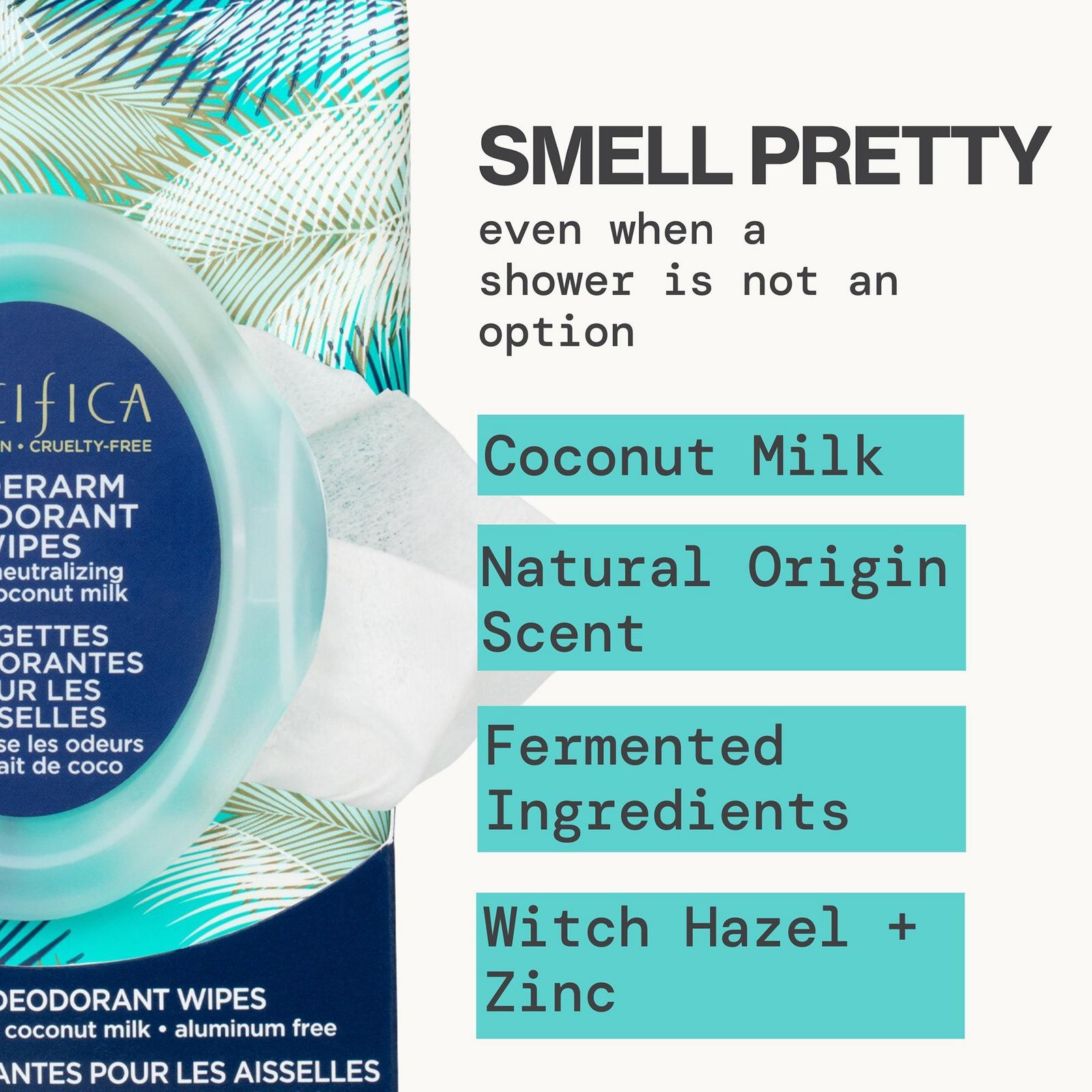 Underarm Deodorant Wipes with Coconut Milk & Essential Oils