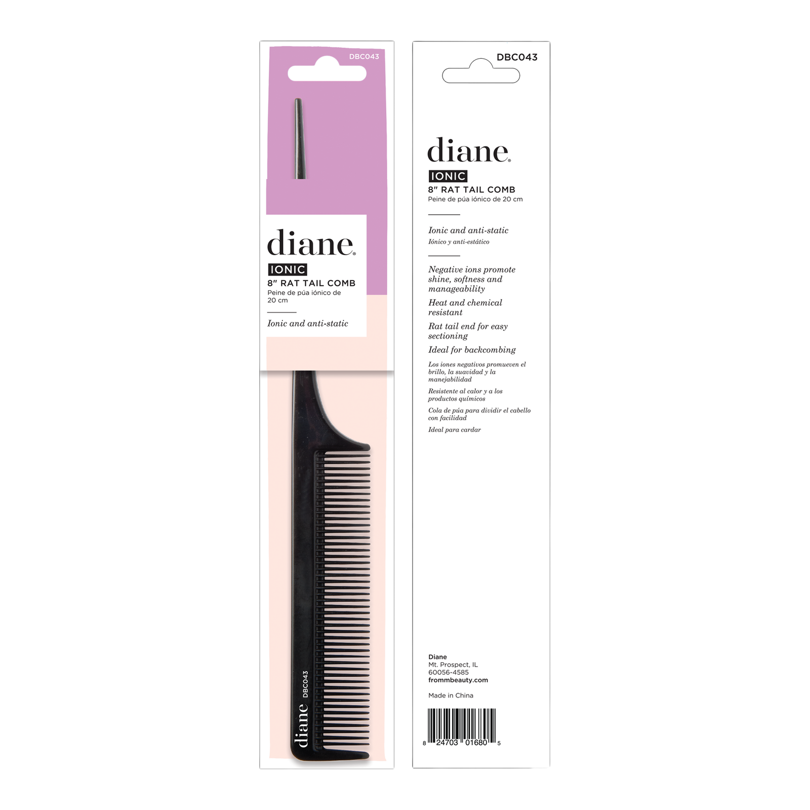 Ionic Anti-Static Rat Tail Comb