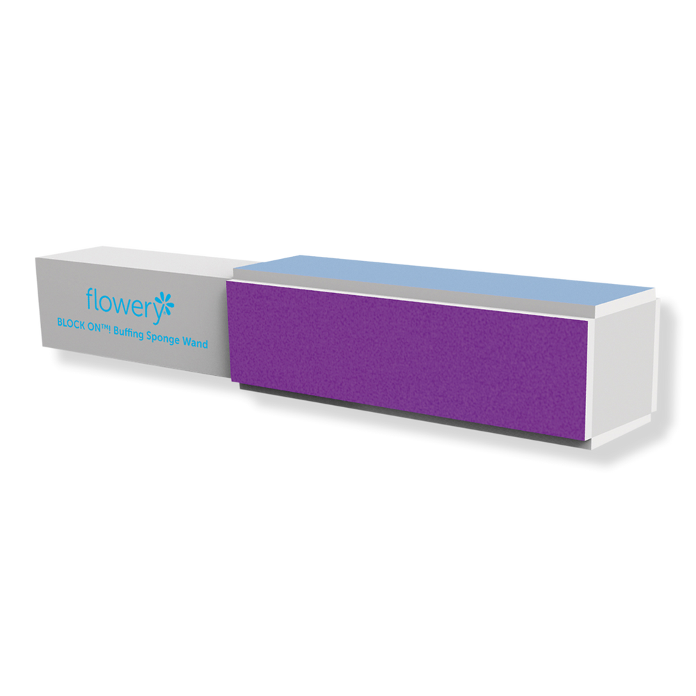 Flowery Block On Buffing Sponge Wand