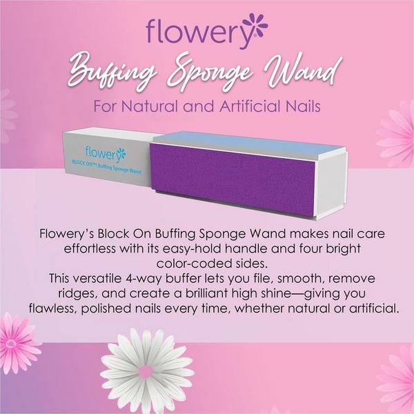 Flowery Block On Buffing Sponge Wand #4