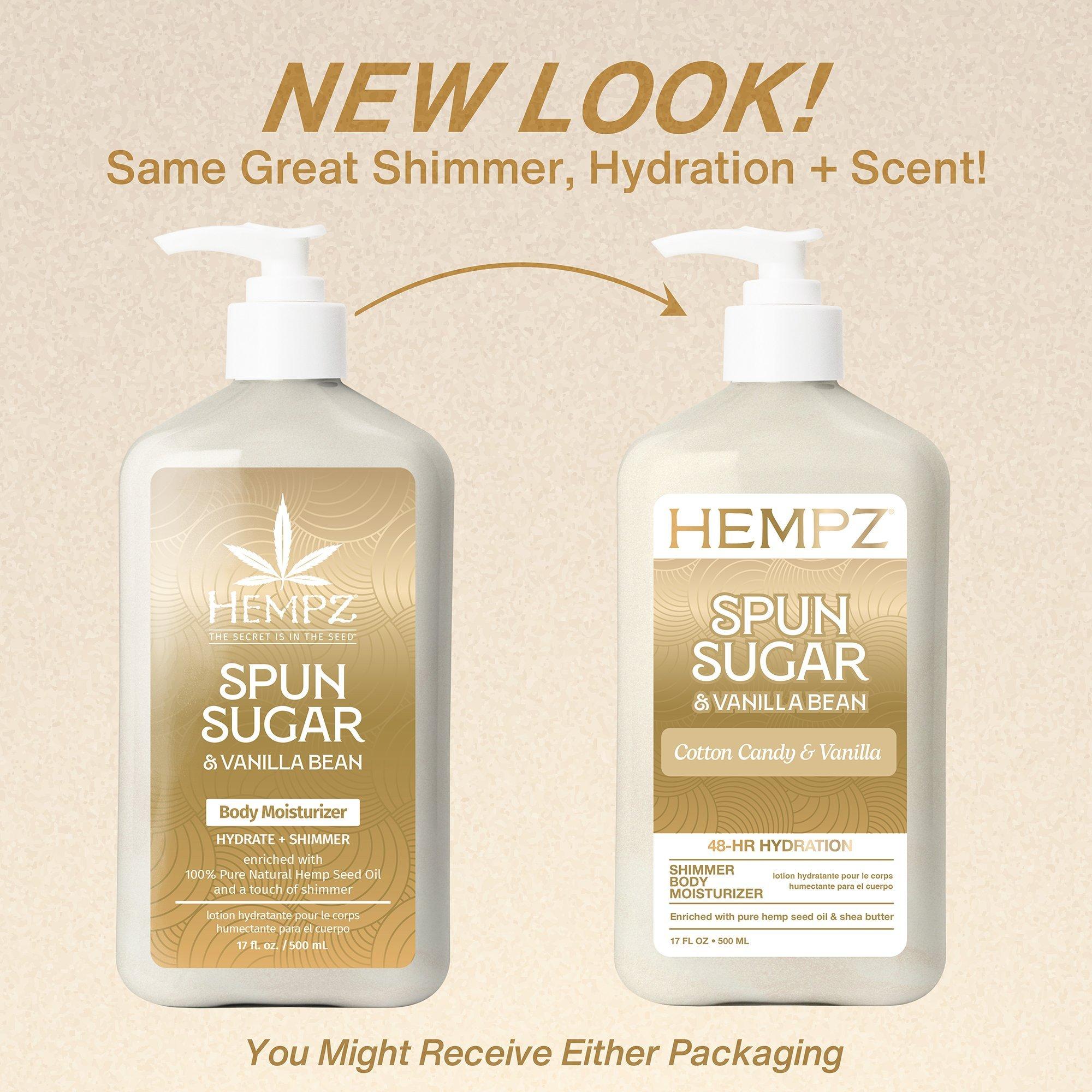 Мерцающий увлажняющий крем для тела Hempz Spun Sugar & Vanilla Bean — фото 2