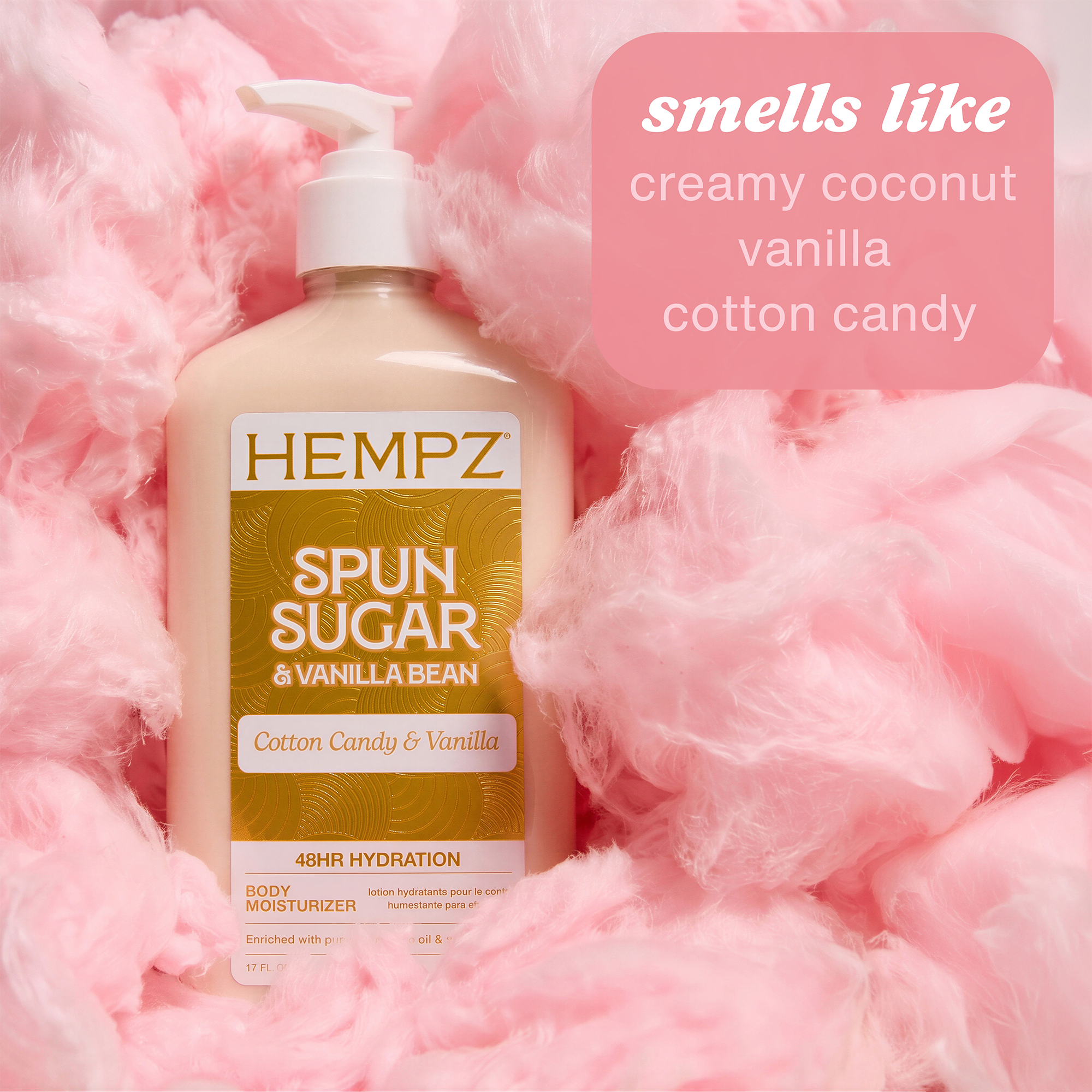 Мерцающий увлажняющий крем для тела Hempz Spun Sugar & Vanilla Bean — фото 4