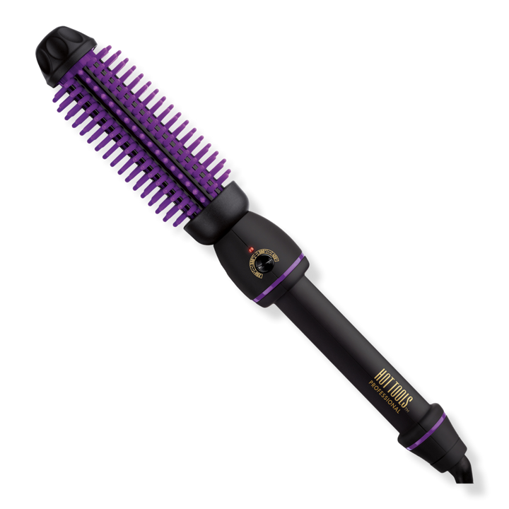 Professional Silicone Bristle Hot Brush Styler for Added Volume, 1 Inch