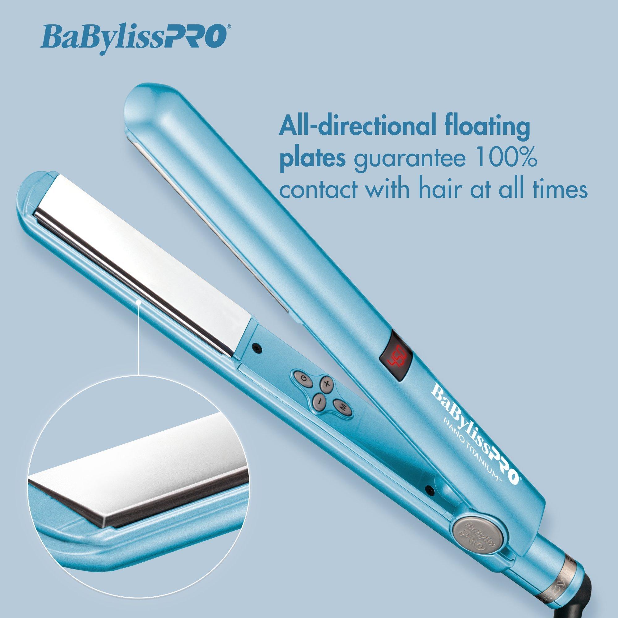 BaBylissPRO Nano Titanium Flat Iron Hair Straightener - Thumbnail 2