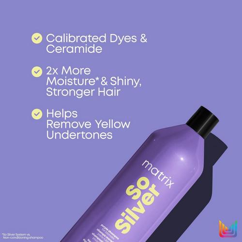 Matrix - 33.8 oz (Jumbo) So Silver Purple Shampoo for Blonde Hair