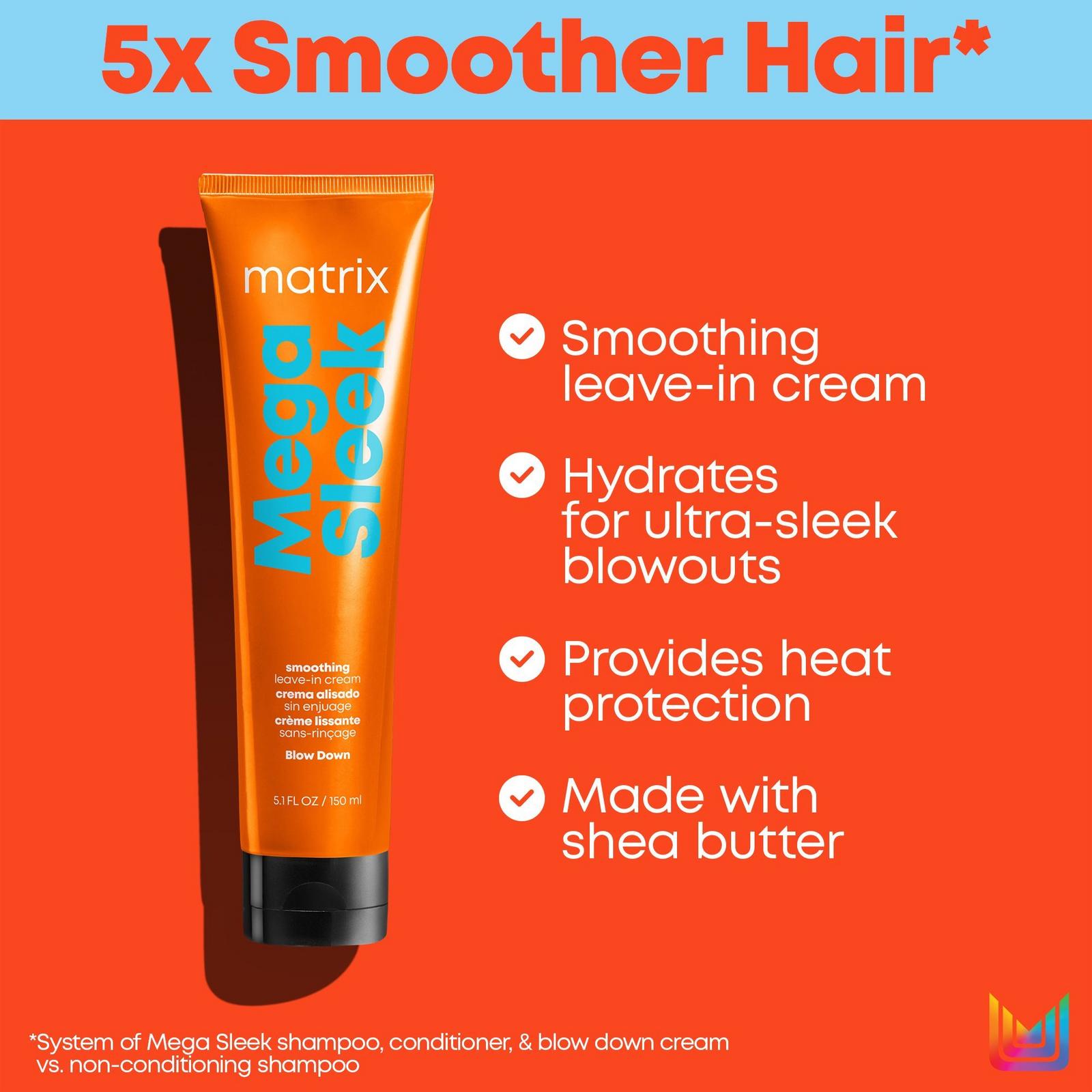 Mega Sleek Blow Down Leave-In Cream
