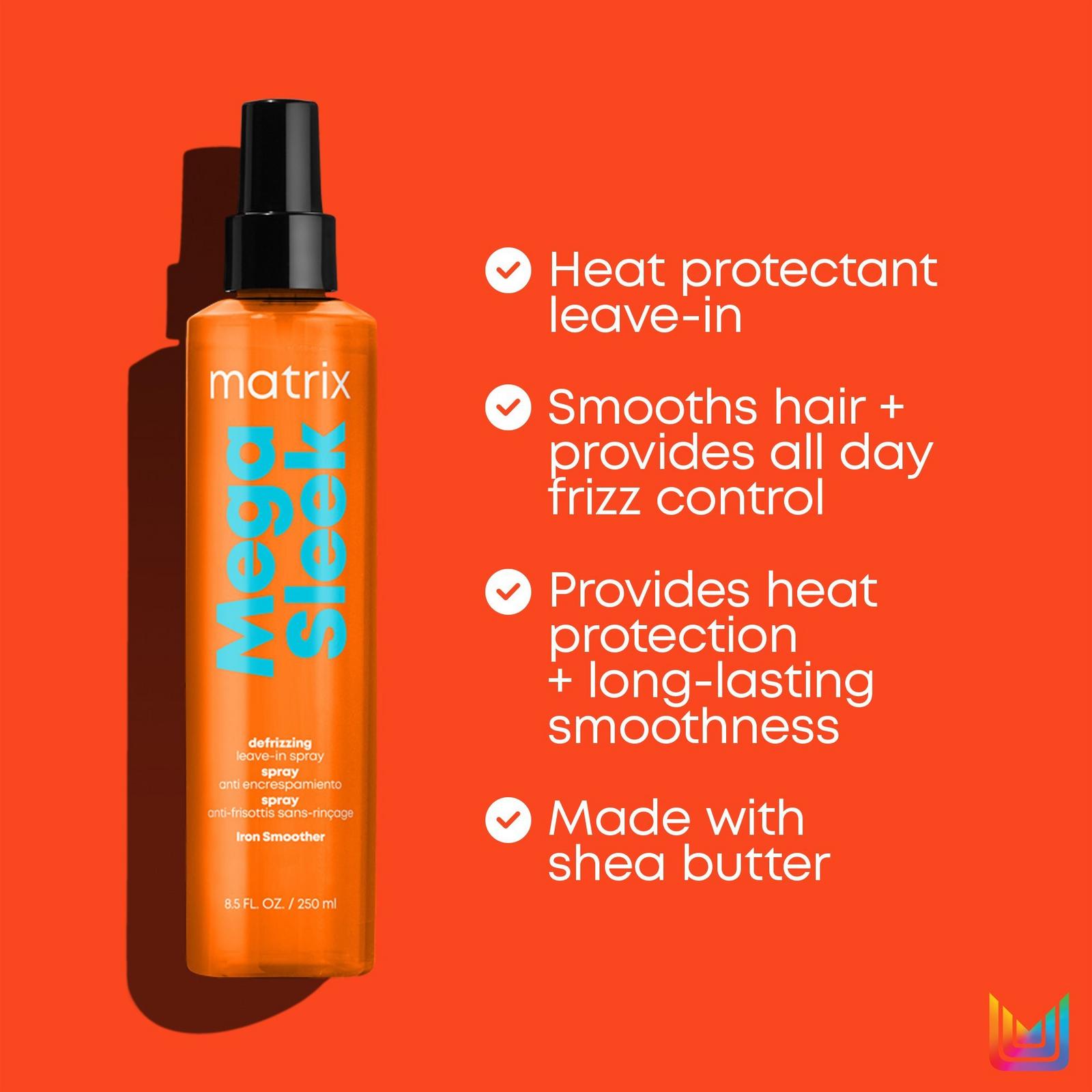 Mega Sleek Iron Smoother Defrizzing Leave-In Conditioner Spray