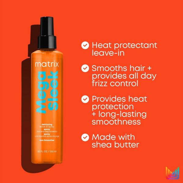 Matrix Mega Sleek Iron Smoother Defrizzing Leave-In Conditioner Spray #4