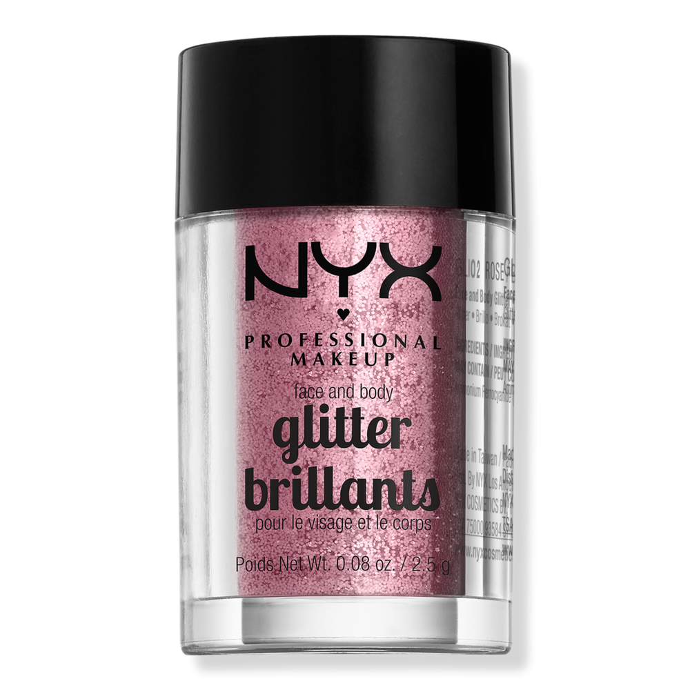 Nyx Professional Makeup Face And Body Glitter - Rose In Pink