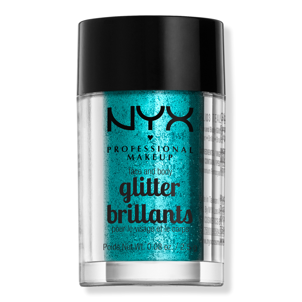 Nyx Professional Makeup Vegan Loose Face And Body Glitter - Teal In Blue